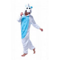 Пижама Единорог белый S рост 145-155 с голубыми крыльями и животом кигуруми kigurumi 