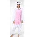 Пижама Единорог белый M рост 155-165 с розовыми крыльями и животом кигуруми kigurumi 