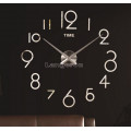 Настенные объемные часы до 1м с арабскими цифрами diy сделай сам Art Clock 3d цвет серебро