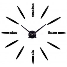 Часы 3d объемные разборные с полосками надписью черные  до 1м
