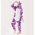 Пижама Единорог фиолетовый с белыми единорогами на рост 135-140см  Кигуруми
