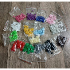 Набор пластиковой фурнитуры Т5 15 цветов по 10 штук