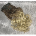 Волосы на заколках каштановый омбре №8t24 Трессы волнистые термостойкие на клипсах коричневые набор