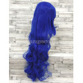 Парик синий волнистый 80см искусственные волосы аниме карнавальный косплей cosplay