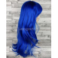 Парик синий ровный 70см стрижка каскад искусственные волосы аниме косплей cosplay