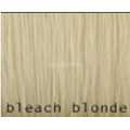Волосы на заколках на одной ленте блонд  №613  волнистые трессы 5 клипс