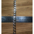 Цепочка-ручка для сумки  110 см 11мм цвет серебро   металл с карабинами вес 182гр.