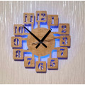 Часы настенные из фанеры Круглые светильник-ночник с пультом