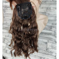 Накладка из искусственных волос светло-коричневая №2-30 с челкой и пробором