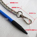 Цепочка-ручка для сумки  120 см 10мм цвет серебро  двойное плетение  с карабинами
